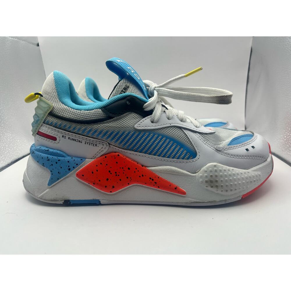 Puma RS-X Airbrush Jr White Red Blue Orange Running Shoes Men’s Size 6C